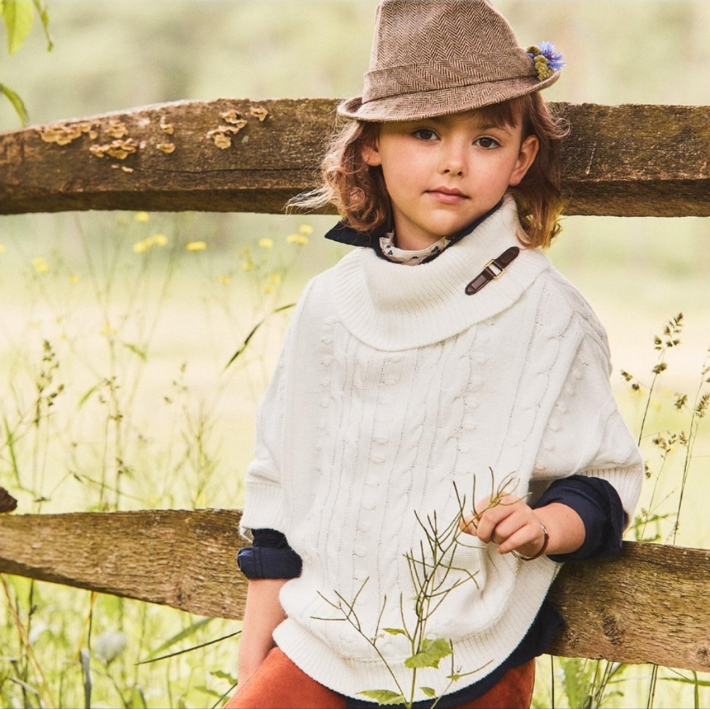 THE CABLE KNIT SWEATER CAPE
